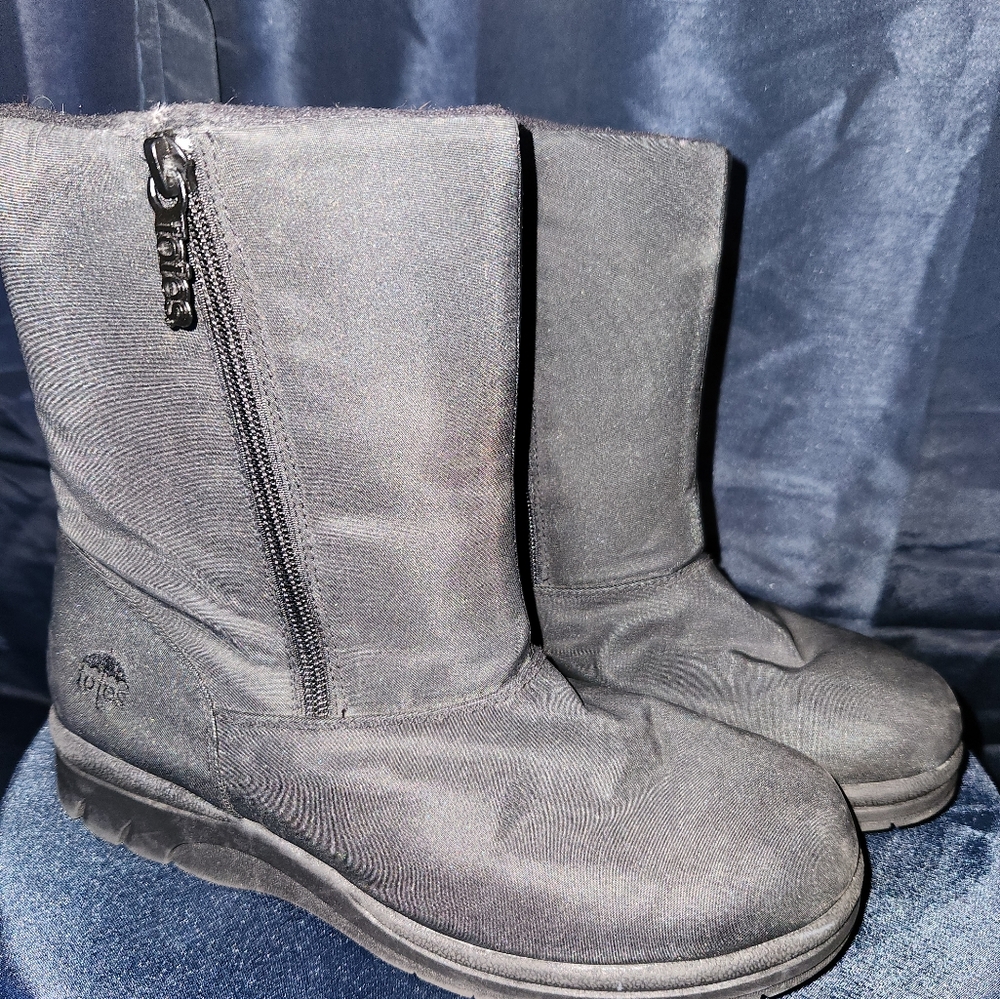 Totes Boots Rosie Style Black Insulated Double-Zipper